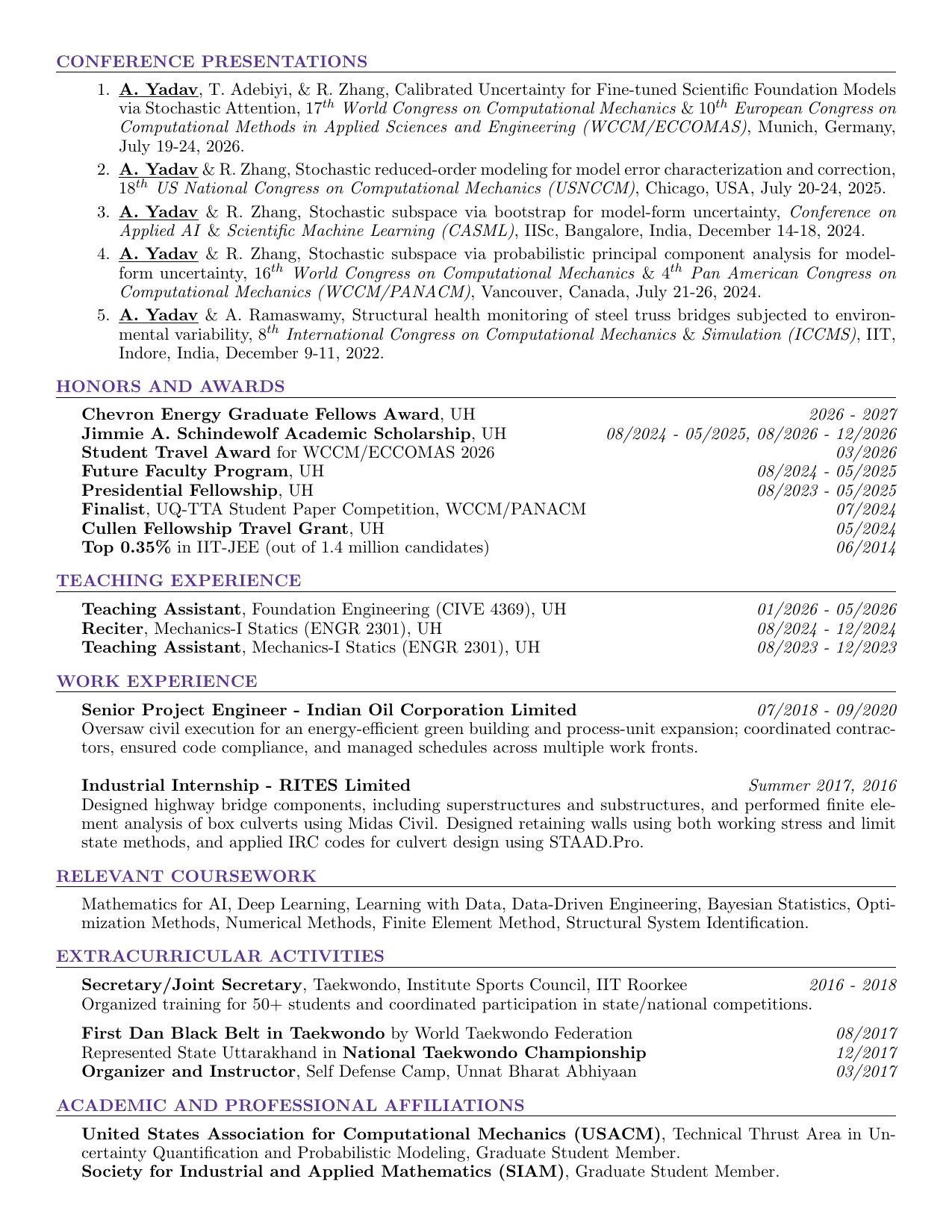 Akash Yadav curriculum vitae, page 2